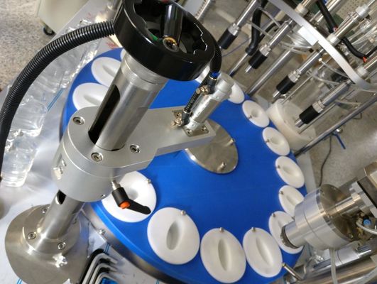 Rotary automatic perfume bottle filling and crimping collaring machine filling line filling sealing machine supplier