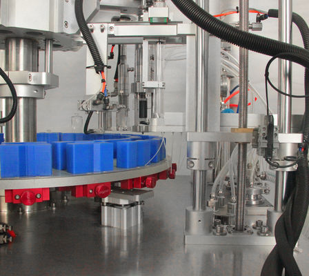 Automatic perfume filling machine filling crimping collaring machine with pump and collar feeder supplier