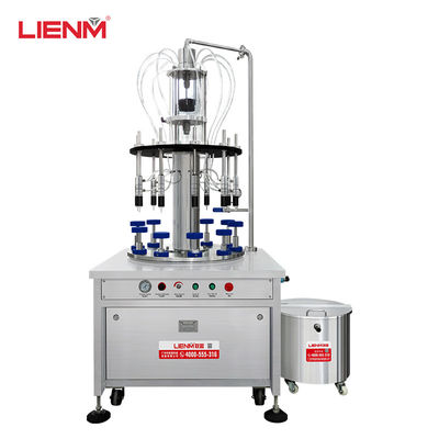 30ml 60ml 100ml 80ml 20ml glass bottle rotary 10/8 nozzles automatic spray vacuum perfume filling machine filler supplier