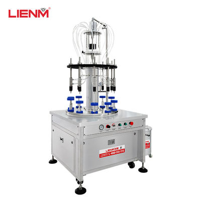 30ml 60ml 100ml 80ml 20ml glass bottle rotary 10/8 nozzles automatic spray vacuum perfume filling machine filler supplier